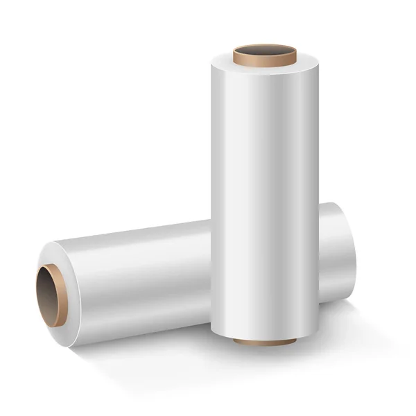 Realistic 3d detailed shiny silver foil roll Vector Image