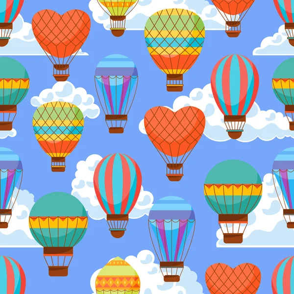 Cartoon-Luftballons nahtlose Muster Hintergrund. Vektor — Stockvektor
