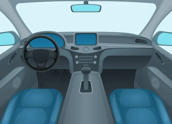 Im Auto oder Auto-Interieur. Vektor — Stockvektor