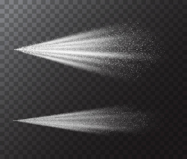 Вода и белый туман. Вектор
