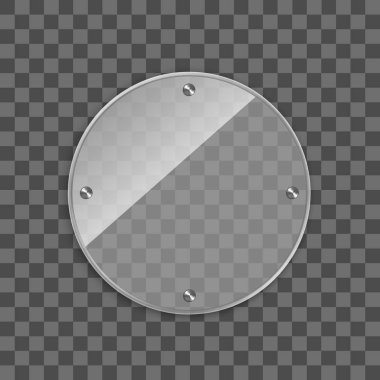 Gerçekçi 3d cam çerçeve şeffaf bir arka plan üzerinde. Vektör