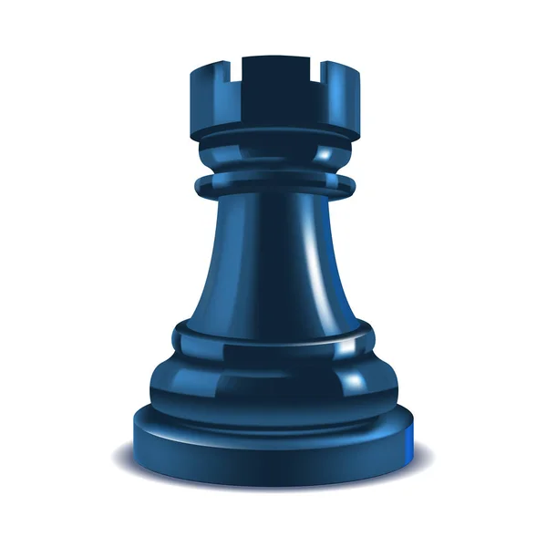 Realistic 3d Chess Rook. Vector — Stock Vector