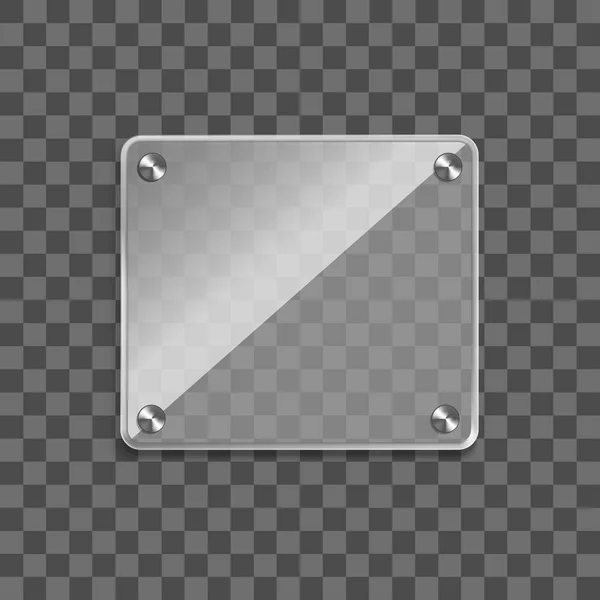 Realistischer 3D-Glasrahmen auf transparentem Hintergrund. Vektor — Stockvektor