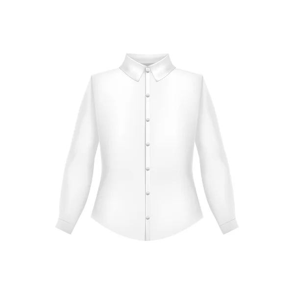Realista Plantilla detallada 3d Blanco en blanco Hombre Camisa. Vector — Vector de stock