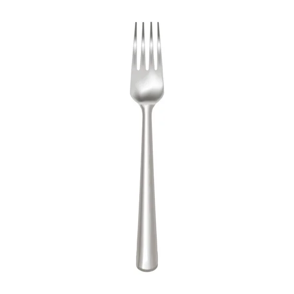 Ρεαλιστική Λεπτομερής 3d Fork σε ένα λευκό. Διάνυσμα — Διανυσματικό Αρχείο