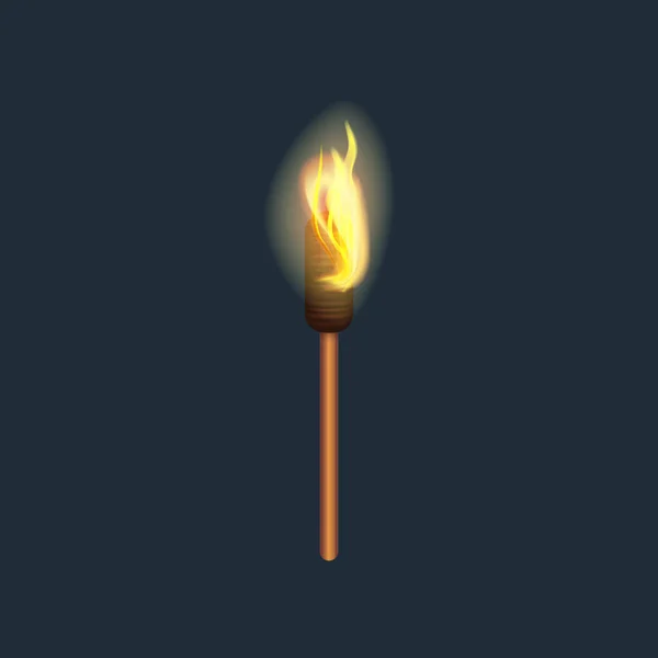 Realistic Detailed 3d Torch Flame (англійською). Вектор — стоковий вектор