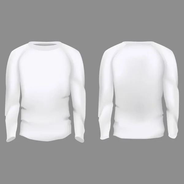 Realista Detallado 3d vacío Hombres Slim-Fitting conjunto de manga larga. Vector — Vector de stock