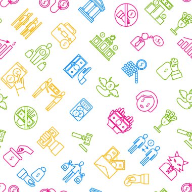 Yozlaşma ve Sahtekarlık, Kusursuz Düzen Arkaplanının İşaretleri. Vektör