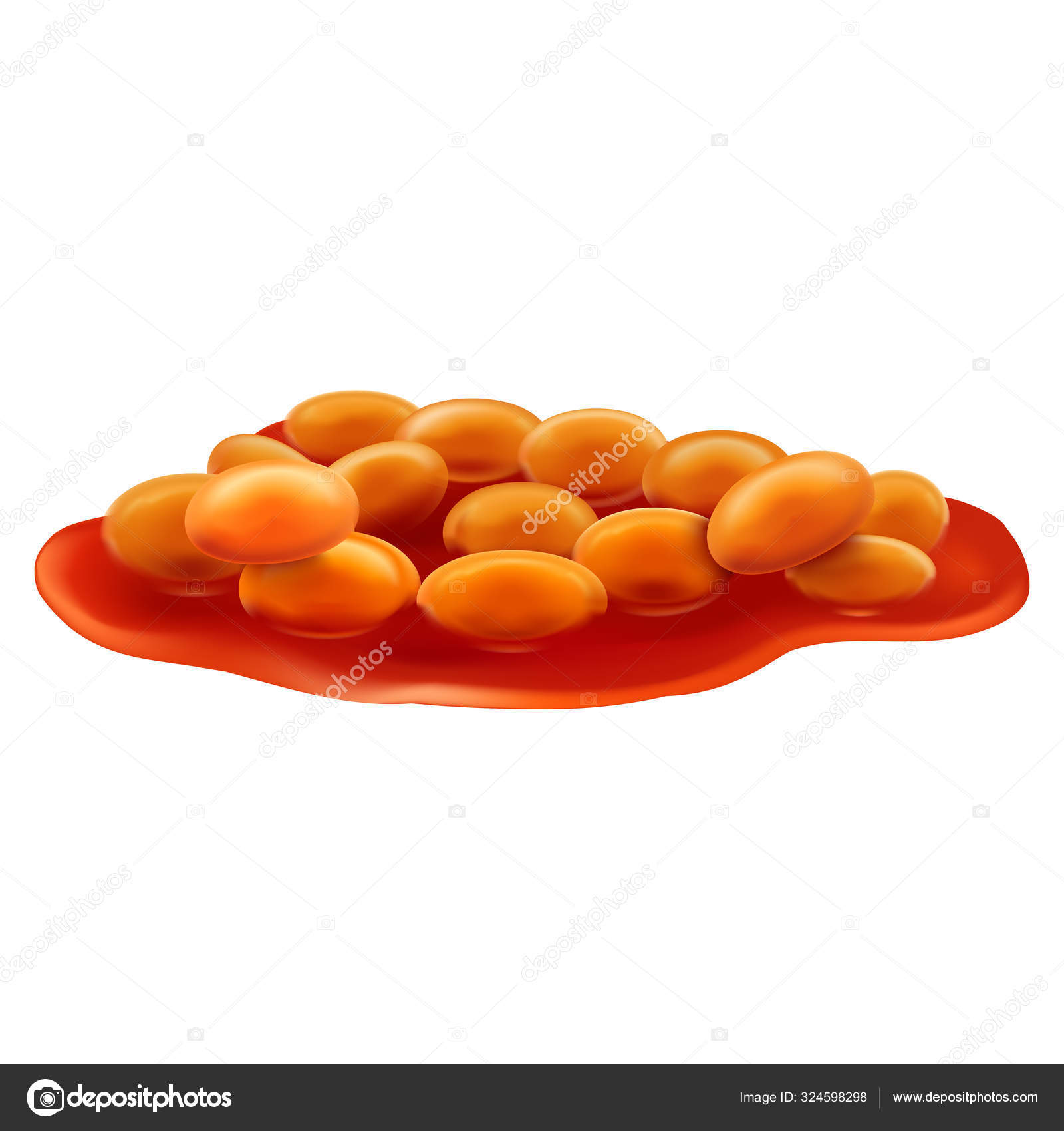 Realistic Detailed 3d Baked Beans in Tomato Sauce. Vector Stock Vector by  ©bigmouse 324598298