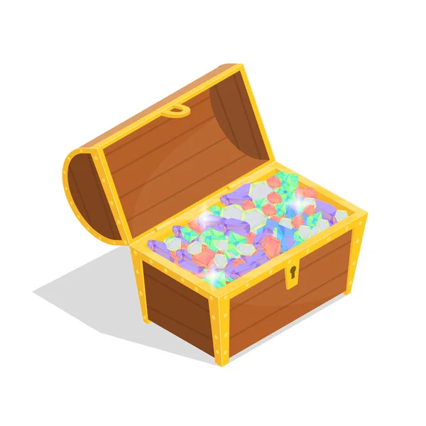 Treasure Sign 3d Icon Isometric View. Vector — 스톡 벡터