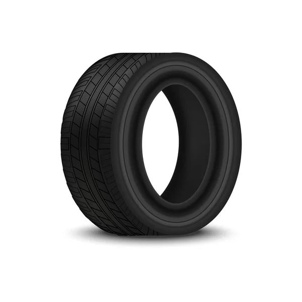 Realistické 3D detailní gumové pneumatiky. Vektor — Stockový vektor