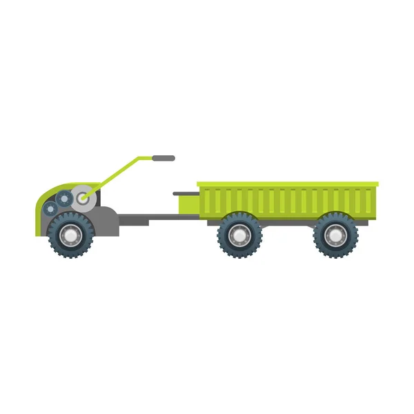 Cartoon Color Agricultural Vehicle on a White . Vector — ストックベクタ