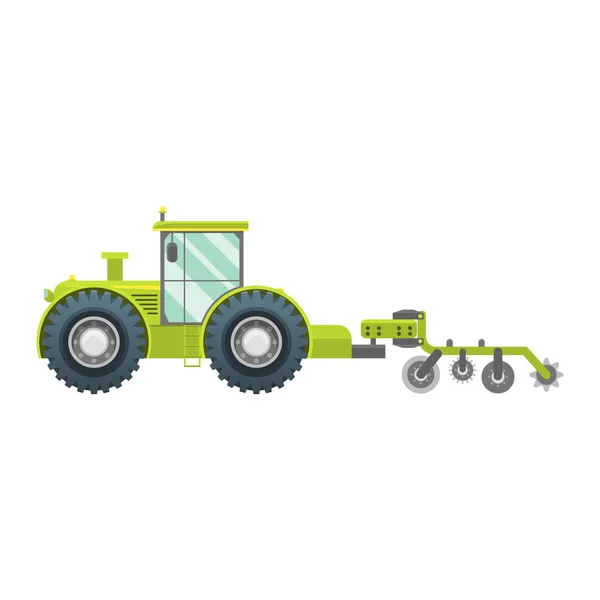 Desenhos animados cor do veículo agrícola em um branco. Vetor — Vetor de Stock