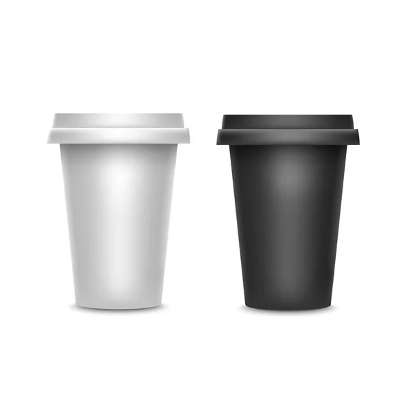 Реалістична 3d Детальна одноразова чашка кави. Векторні — стоковий вектор