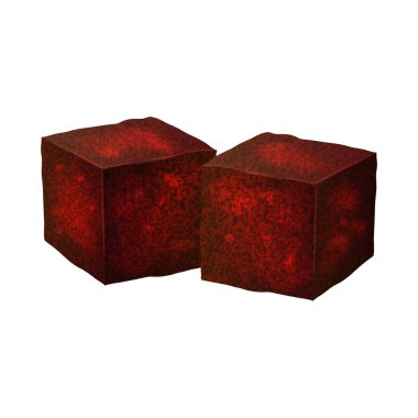 Gerçekçi 3d detaylı kömür küpleri nargile boru. Vektör