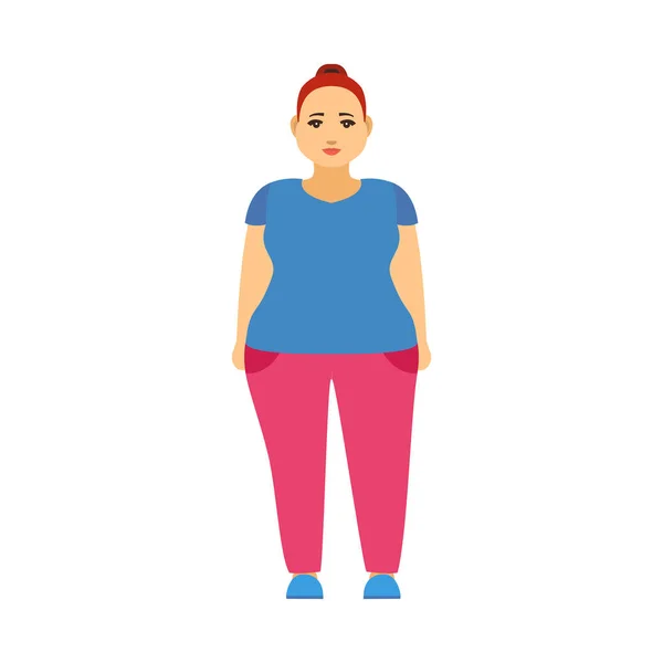 Cartoon Color Γυναίκα Χαρακτήρας Διατροφή και Fitness Concept. Διάνυσμα — Διανυσματικό Αρχείο