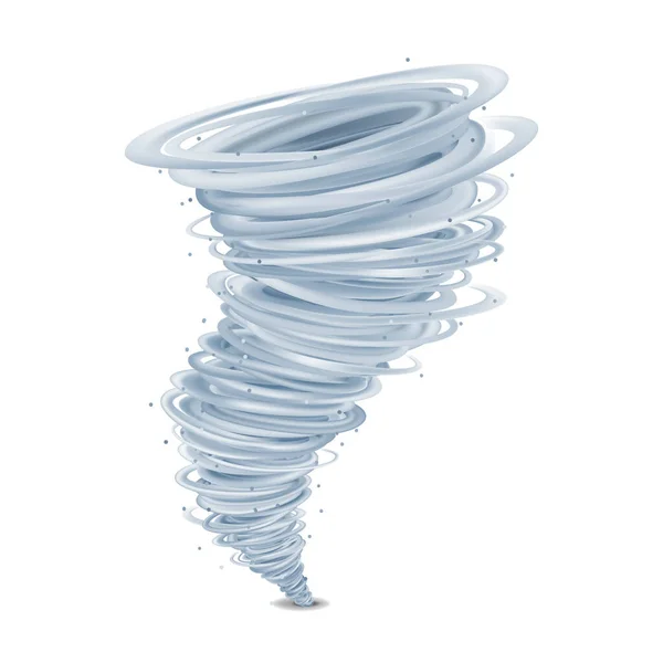 Realistic Detailed 3d Tornado or Hurricane. Vector — Stock Vector