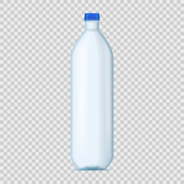 Realistische detaillierte 3D-Blank-Plastikflaschen-Vorlage-Attrappe. Vektor — Stockvektor
