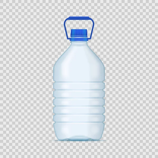 Plantilla de botella de plástico en blanco 3d detallada realista Mockup. Vector — Archivo Imágenes Vectoriales