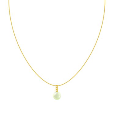 Pearl 'le Gerçekçi Detaylı Mücevher Kolyesi. Vektör