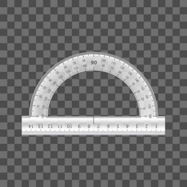 Gerçekçi Detaylı 3d Plastik Cetvel Aletleri. Vektör