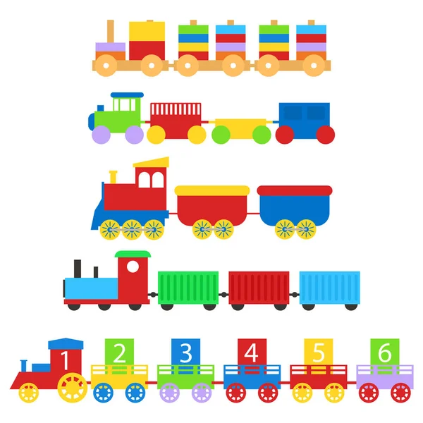 Cartoon Train Toy παιδιά που Concept. Διάνυσμα — Διανυσματικό Αρχείο