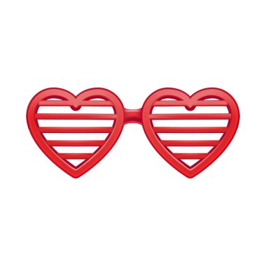 Gerçekçi Detaylı 3d Vintage Red Heart Glass. Vektör