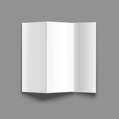 Gerçekçi Ayrıntılı 3d Boş Flyer veya Broklet Mock Up. Vektör