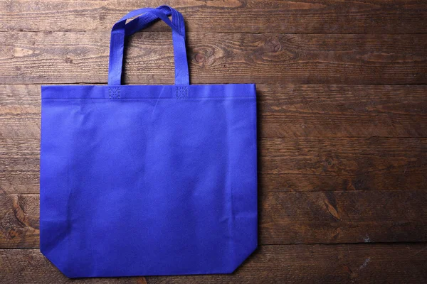 Bolso Textil Sobre Una Madera Fondo — Foto de Stock