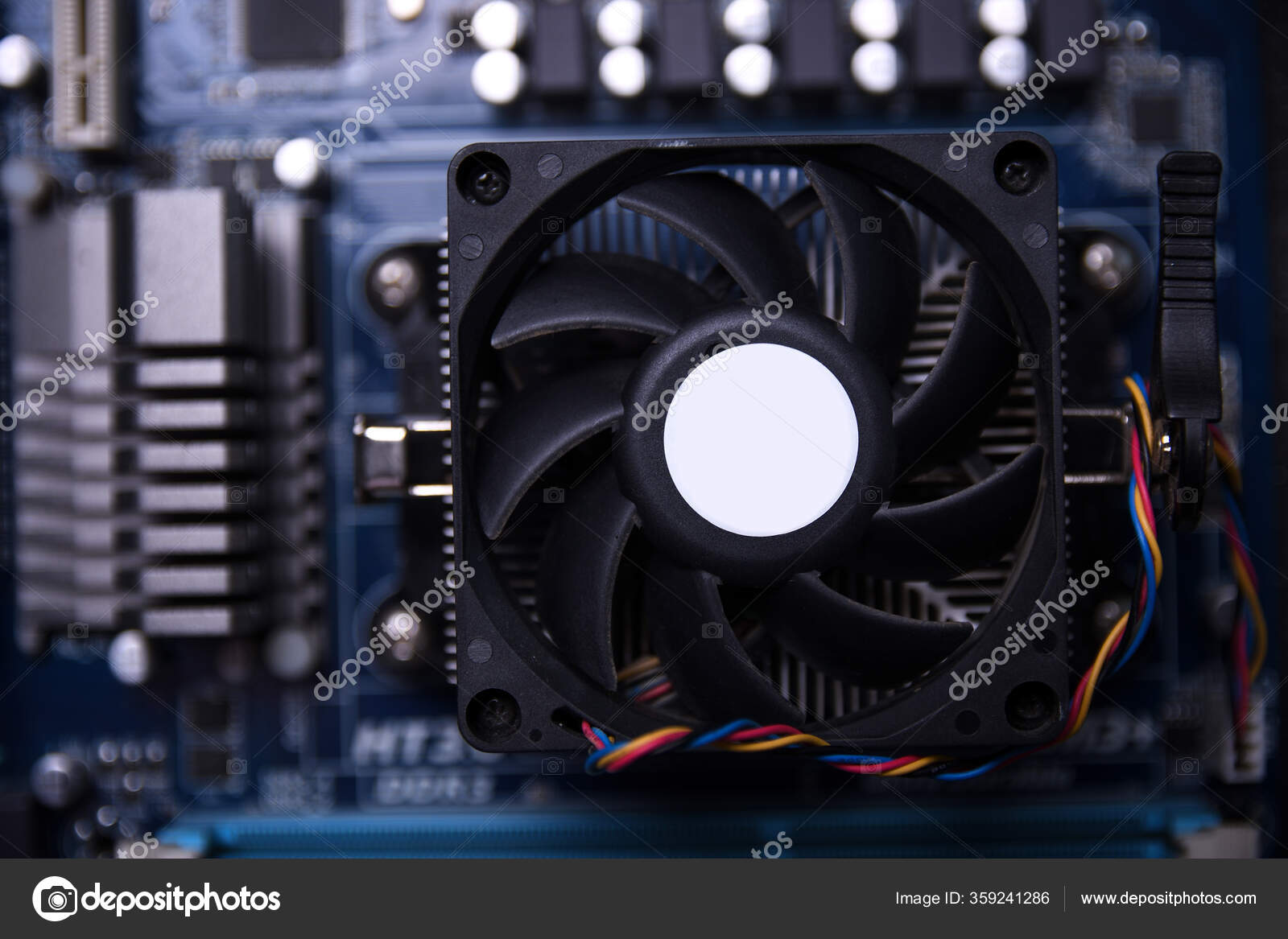 Computer Motherboard Electronical Components Cpu Gpu Memory Different ...