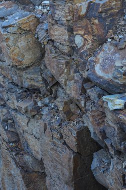 Kusursuz kaya dokusu. Kopya alanı ile yakın plan.