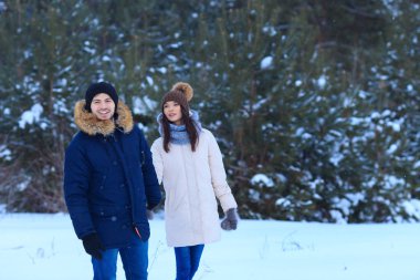 Romantik Tarih Çift açık havada aşk