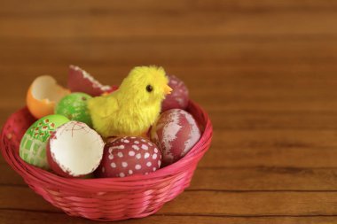Paskalya yumurtaları sepeti, kabuğundan yumurtadan civciv