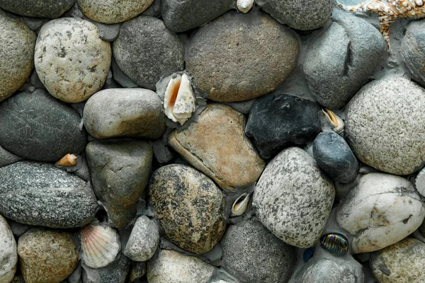 Fondo abstracto con guijarros - piedras de mar redondas — Foto de Stock