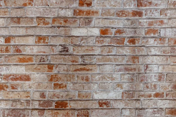 올드 브릭 컬러로 제작되었다. 만리장성의 외벽이 붕괴되었다. Grungy Wide Brickwall. — 스톡 사진