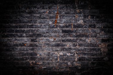 doku grunge arka plan vignetted köşeleri ile eski tuğla duvar