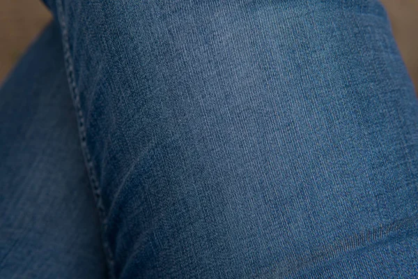 Jeans fondo de textura azul en la pierna — Foto de Stock