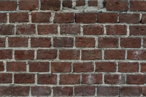 Starych czerwonych cegieł i cementu białego, tekstura ściana — Zdjęcie stockowe
