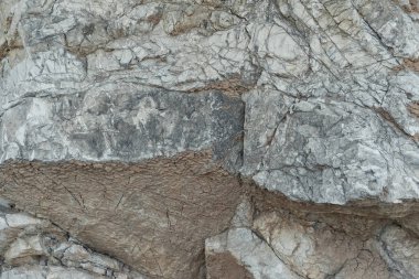 Yaşlı gri taş makro, granit doku portre