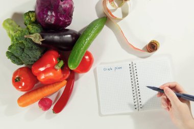 Kadın beslenme uzmanı el diyet planı yazma