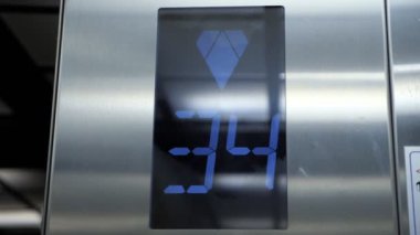 Asansördeki katları gösteren dijital ekran