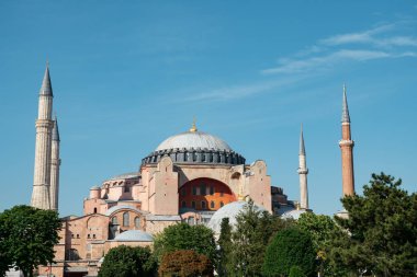 İstanbul 'daki Aziz Sophia Katedrali Müzesi açık havada. Ayasofya. Aya Sophia