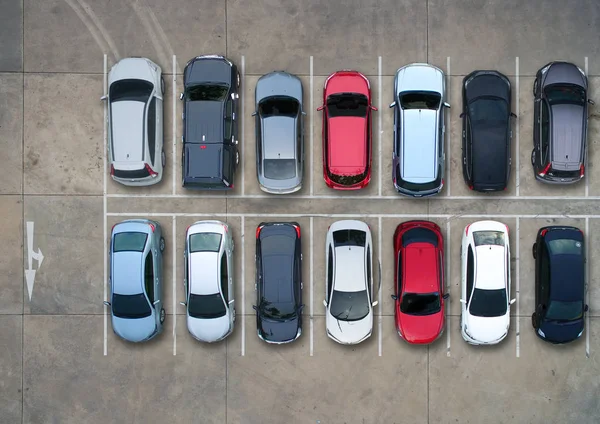 Boş otoparklar, hava manzarası..