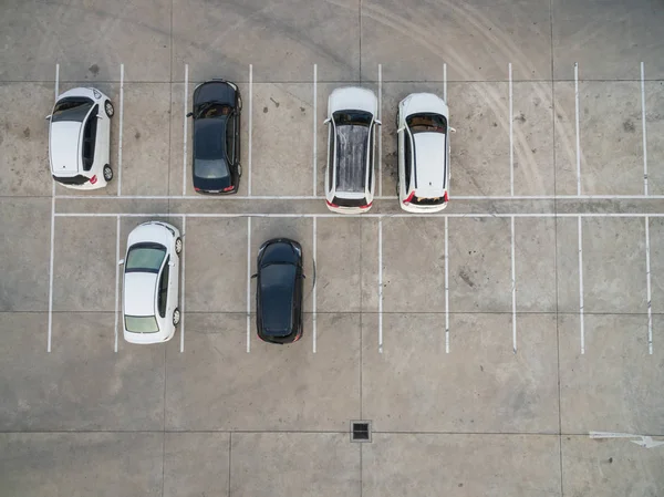 Boş otoparklar, hava manzarası..