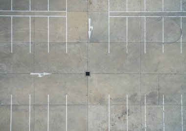 Boş otoparklar, hava manzarası..