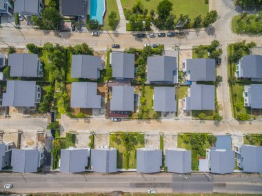 bangkok Tayland ev köyünün havadan görünümü