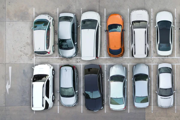 Boş otoparklar, hava manzarası..