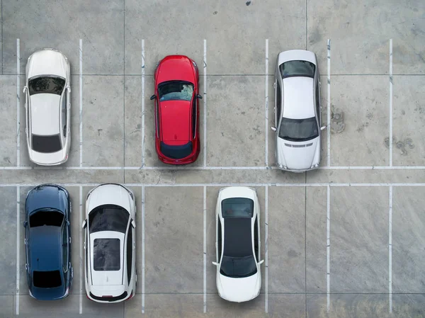 Boş otoparklar, hava manzarası..