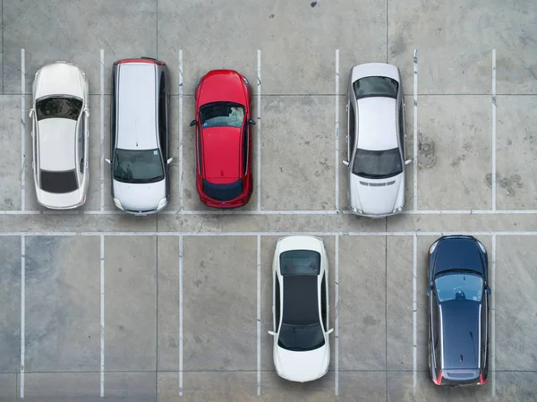 Boş otoparklar, hava manzarası..