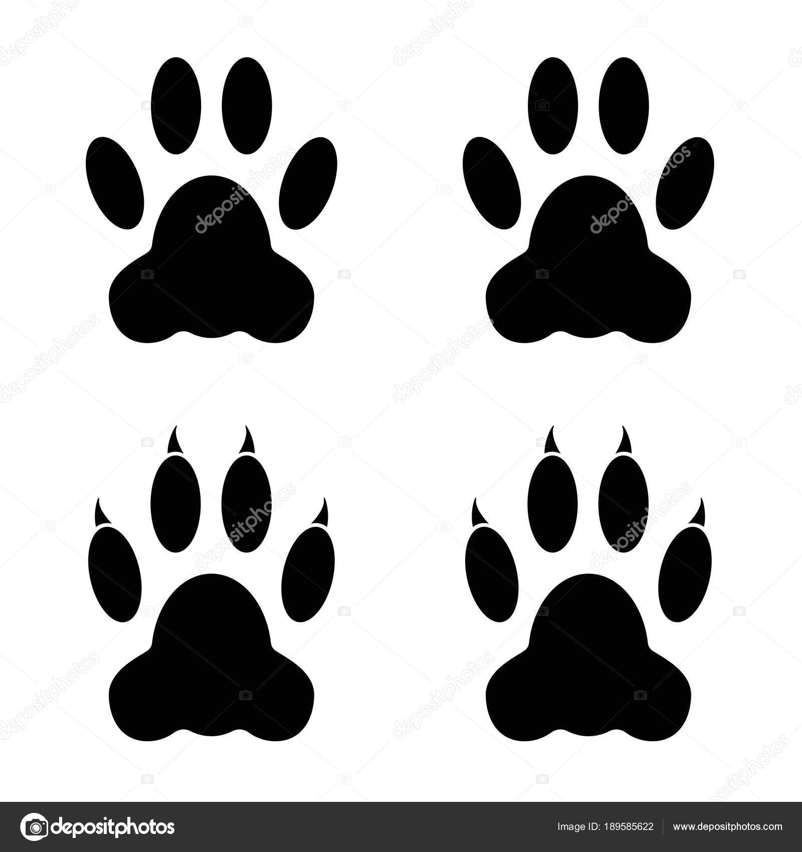 Background paw print no Dog Cat Paw Prints Pads Paws Claws Black
